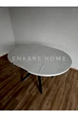 Oliva Yuvarlak Açılabilir Masa 100x100 - 100x140 | Mutfak Ve Salon Masası MDF