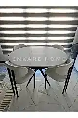 Oliva Masa Badem Sandalye Takımı - Açılabilir Yuvarlak Masa Sandalye | Mutfak, Salon 100x100