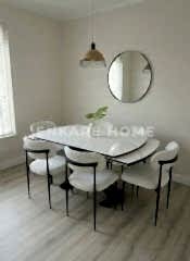 X Ayaklı Gloss Masa ve Polo Sandalye Takımı - Masa + 6 Sandalye - Çift Açılır Mutfak Masa Sandalye Takımı