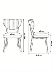 X Ayaklı Gloss Masa & Papatya Sandalye | 6 Kişilik Mutfak Masa Sandalye Takımı - Krem