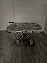 X Ayaklı Gloss Masa | Salon ve Açılabilir Mutfak Masası | 6-8 kişilik | 80x130-190 cm - Rambla