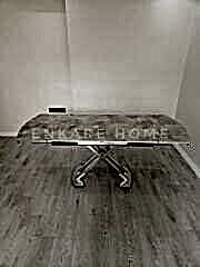 X Ayaklı Gloss Masa | Salon ve Açılabilir Mutfak Masası | 6-8 kişilik | 80x130-190 cm - Rambla