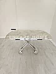 X Ayaklı Gloss Masa | Salon ve Açılabilir Mutfak Masası | 6-8 kişilik | 80x130-190 cm - Rambla