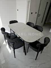 Frida Masa & Polo Sandalye | 6 Kişilik Salon ve Mutfak Masa Sandalye Takımı | 80x150-190