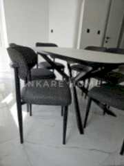 Frida Masa & Polo Sandalye | 6 Kişilik Salon ve Mutfak Masa Sandalye Takımı | 80x150-190