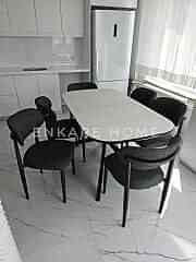 Frida Masa & Polo Sandalye | 6 Kişilik Salon ve Mutfak Masa Sandalye Takımı | 80x150-190