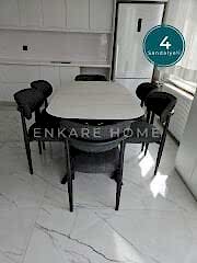 Frida Açılabilir Mutfak Masası & Polo Sandalye | 4 kişilik Masa Sandalye Takımı | 80x150-190