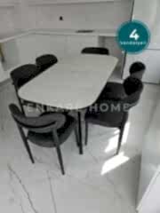 Frida Açılabilir Mutfak Masası & Polo Sandalye | 4 kişilik Masa Sandalye Takımı | 80x150-190