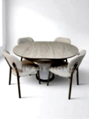 Sahra Masa Sandalye Takımı | Yuvarlak Açılabilir Bohem Masa Takımı | 100x100-135